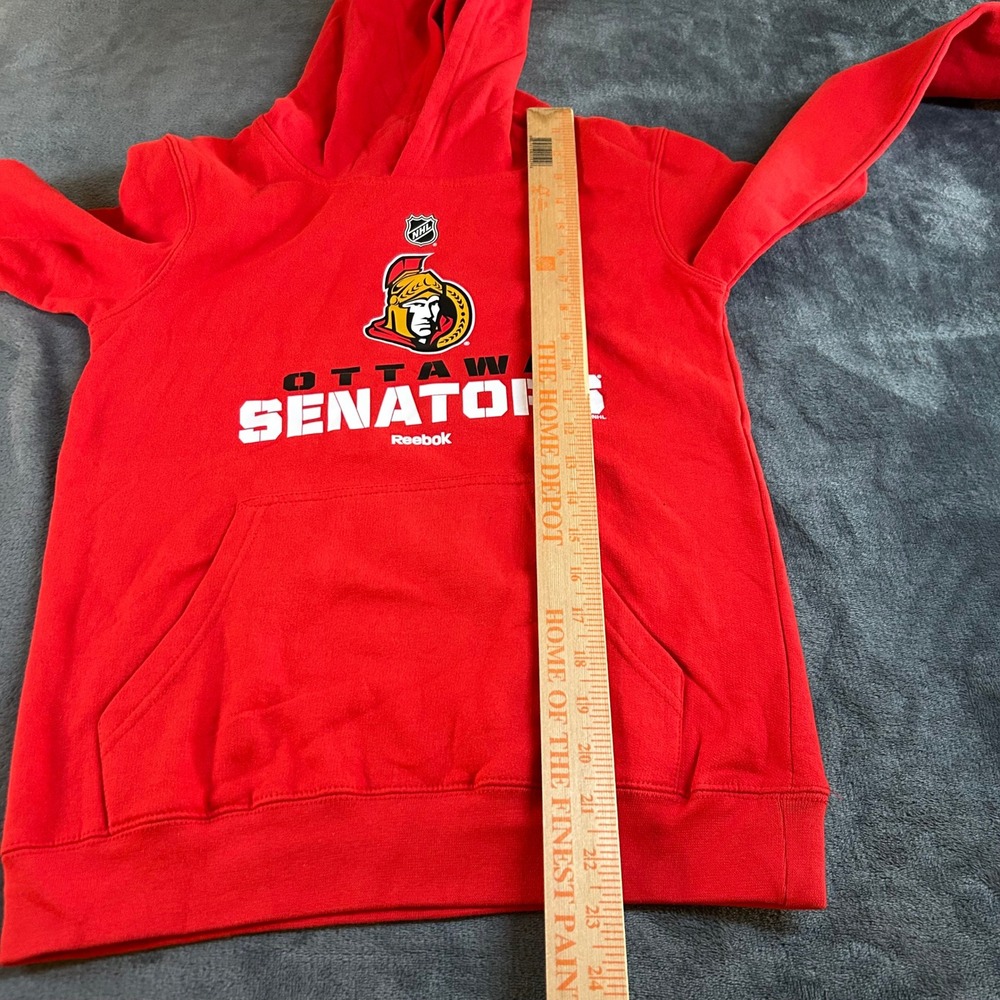 Reebok Ottawa Senators NHL Hoodie Sweatshirt Pullover Red Graphic Youth Medium - Picture 7 of 8
